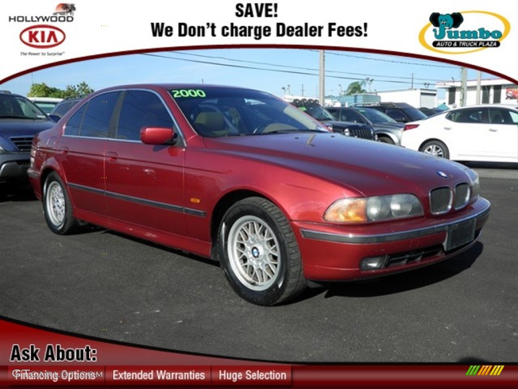 2000 5 Series 528i Sedan - Siena Red Metallic / Sand photo #1