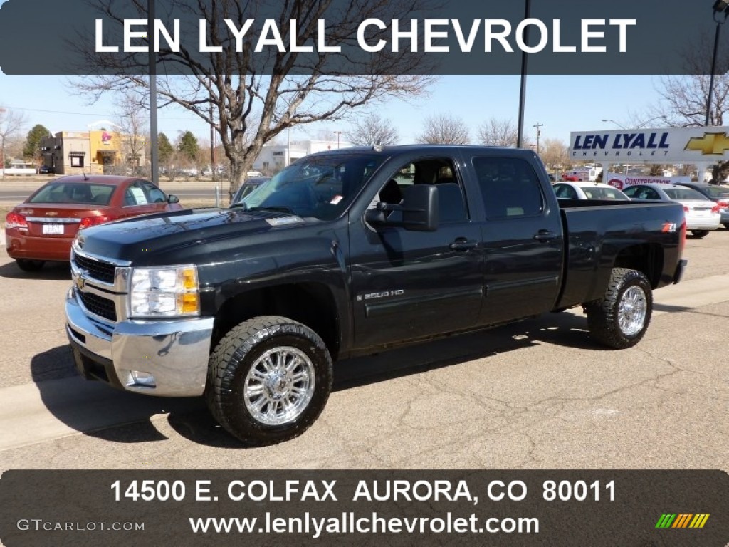 2009 Silverado 2500HD LTZ Crew Cab 4x4 - Black Granite Metallic / Ebony photo #1