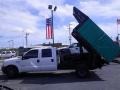 2003 Oxford White Ford F350 Super Duty XL Crew Cab 4x4 Chassis Dump Truck  photo #2