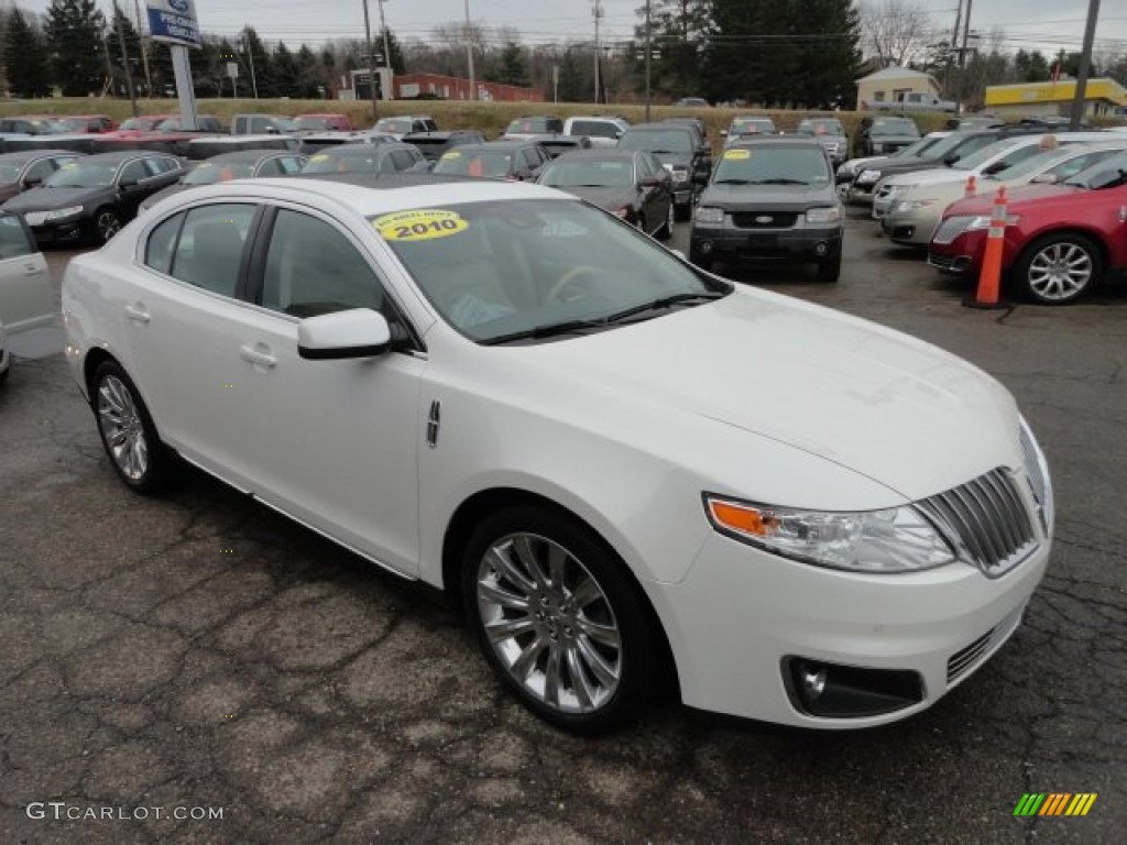 2010 MKS EcoBoost AWD - White Platinum Metallic Tri-Coat / Light Camel/Olive Ash photo #6