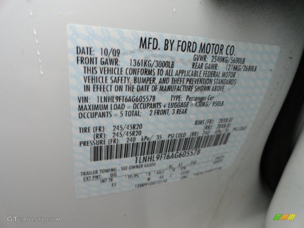 2010 MKS EcoBoost AWD - White Platinum Metallic Tri-Coat / Light Camel/Olive Ash photo #15