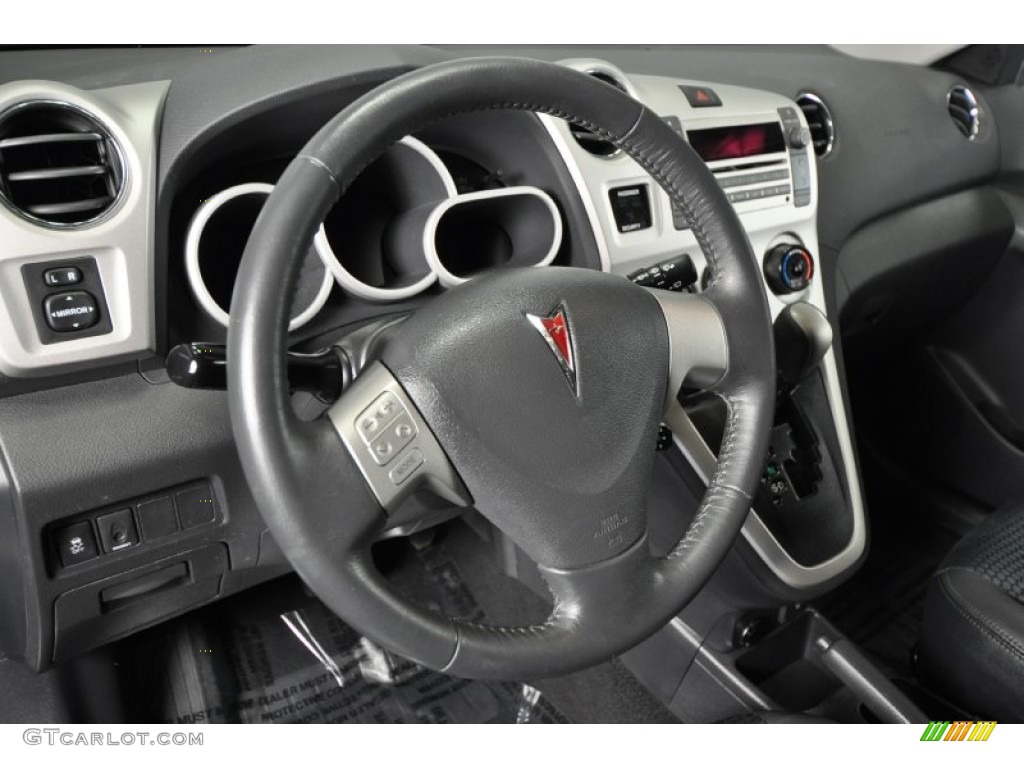 2009 Pontiac Vibe GT Ebony Steering Wheel Photo #61889679