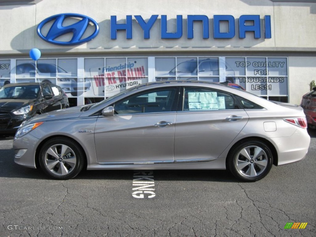 2011 Sonata Hybrid - Hyper Silver Metallic / Gray photo #1