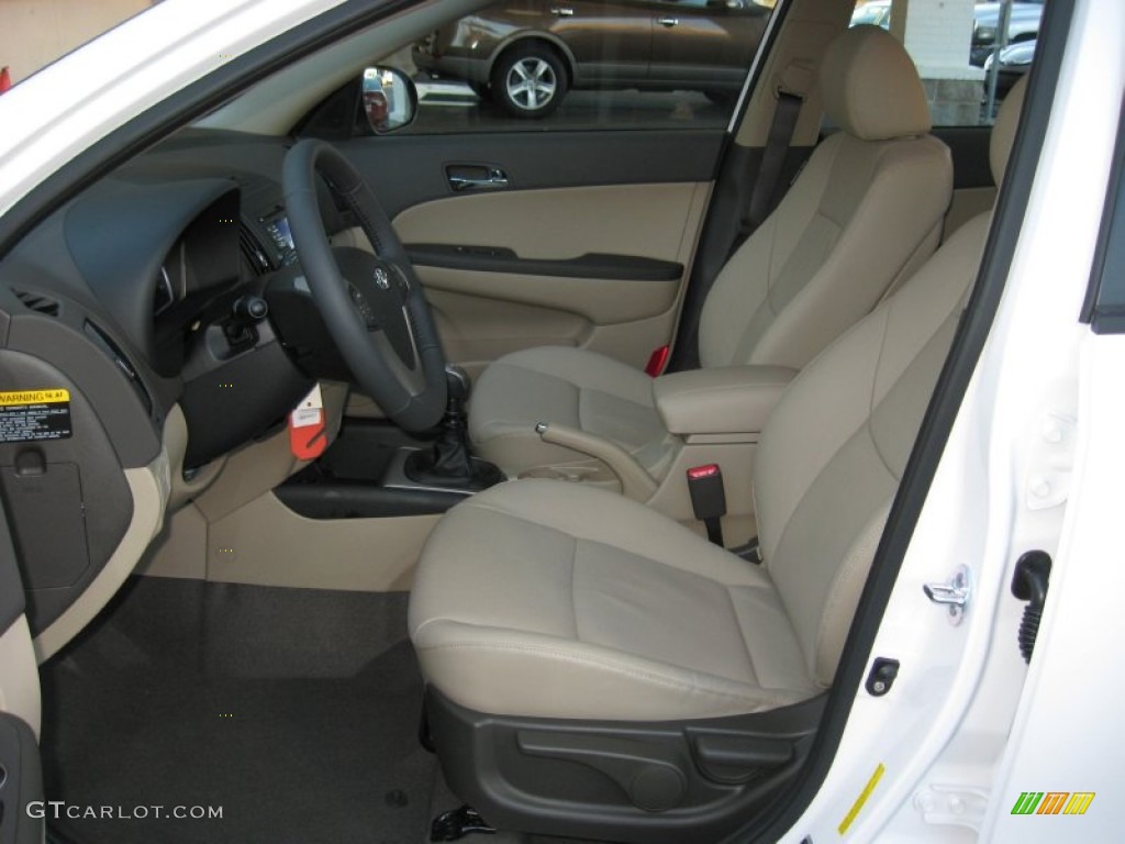 2012 Elantra SE Touring - Polar White / Beige photo #13