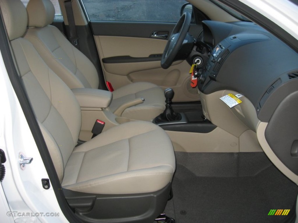 2012 Elantra SE Touring - Polar White / Beige photo #19
