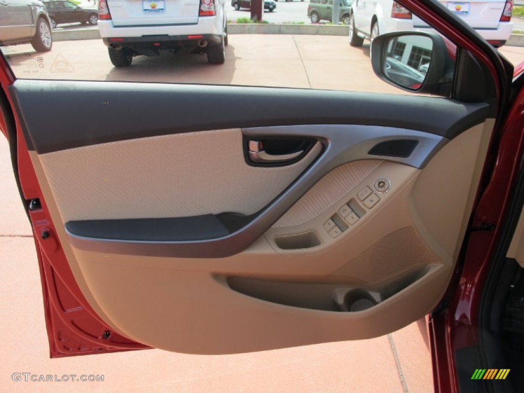 2012 Elantra GLS - Red Allure / Beige photo #7