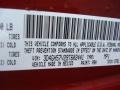 PRH: Inferno Red Crystal Pearl 2009 Dodge Journey SXT AWD Color Code