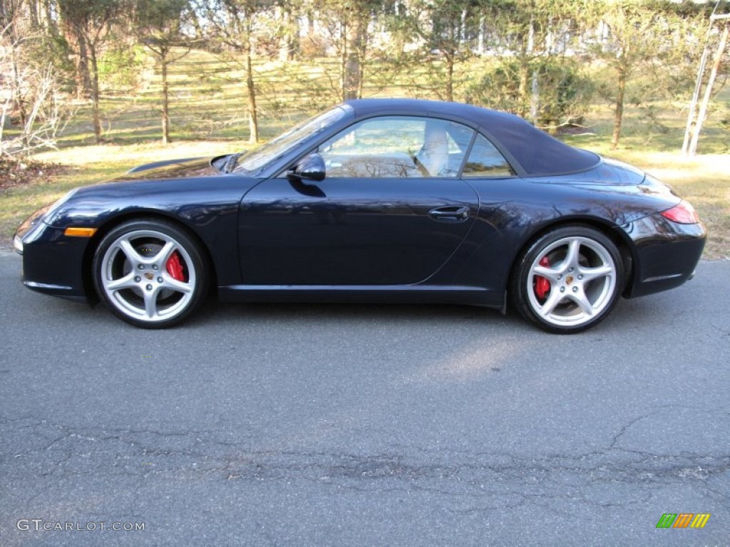 Midnight Blue Metallic 2009 Porsche 911 Carrera S Cabriolet Exterior Photo #61892172
