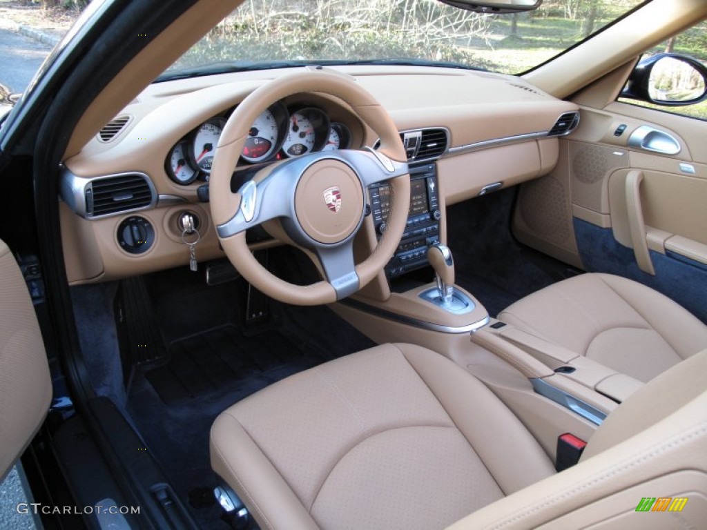 Sand Beige Interior 2009 Porsche 911 Carrera S Cabriolet Photo #61892238