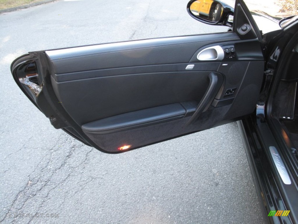 2008 Porsche 911 Turbo Cabriolet Black Door Panel Photo #61892523