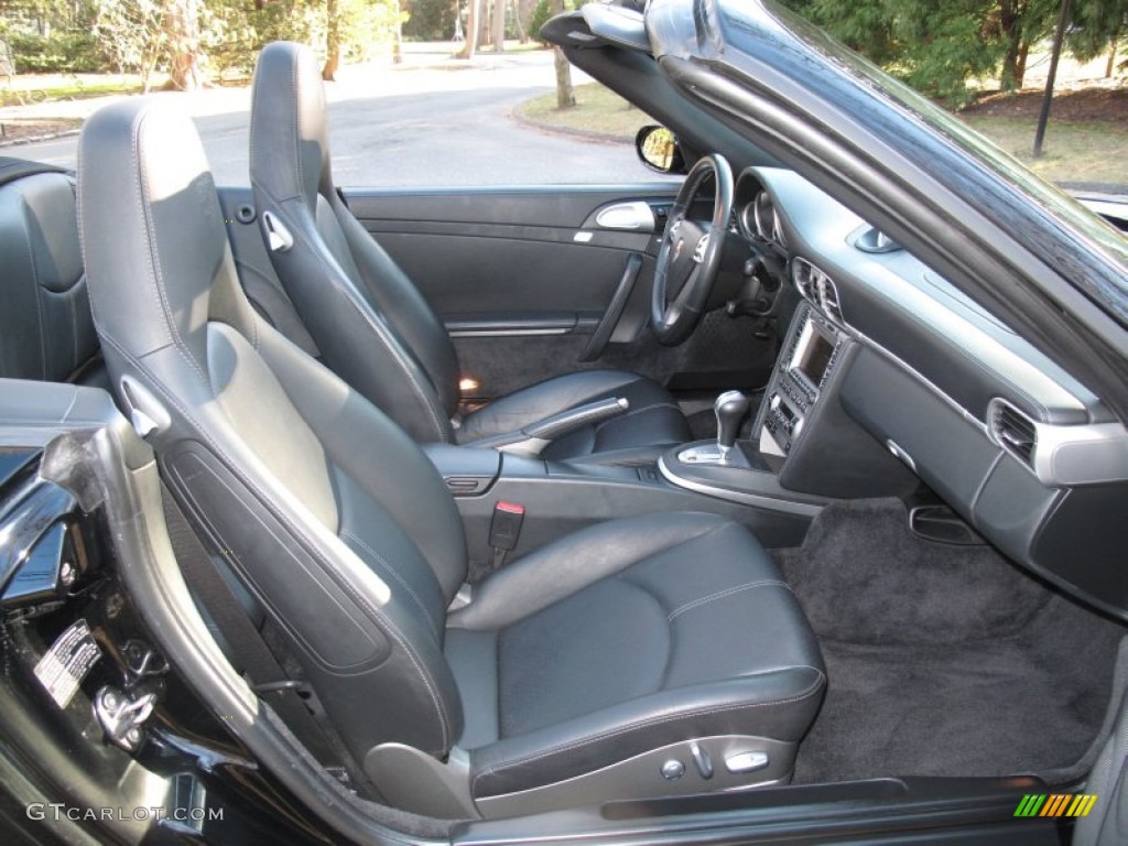 Black Interior 2008 Porsche 911 Turbo Cabriolet Photo #61892541