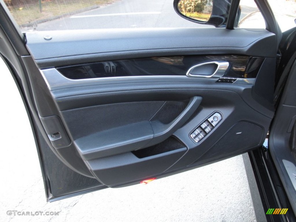 2010 Porsche Panamera 4S Black Door Panel Photo #61892694