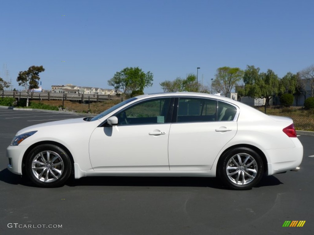 Moonlight White 2009 Infiniti G 37 Journey Sedan Exterior Photo #61895097