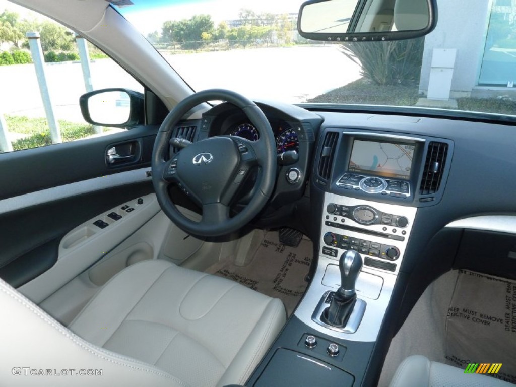 2009 Infiniti G 37 Journey Sedan Stone Dashboard Photo #61895139