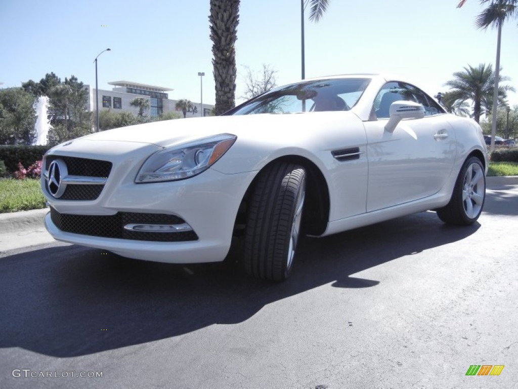 2012 SLK 350 Roadster - Diamond White Metallic / Sahara Beige photo #2