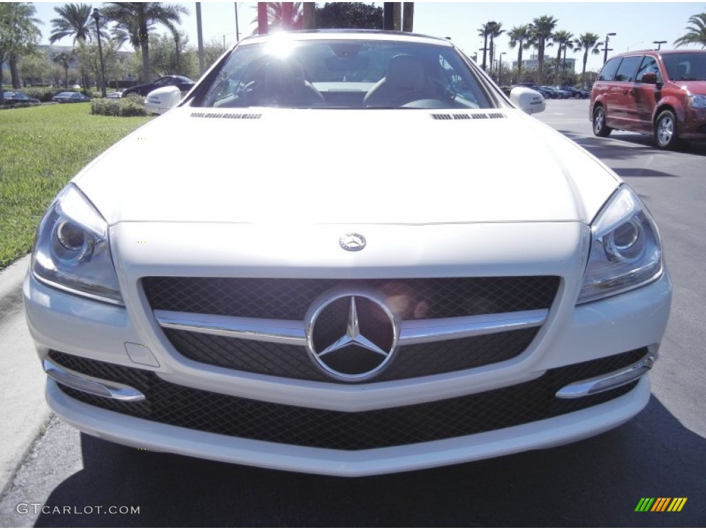2012 SLK 350 Roadster - Diamond White Metallic / Sahara Beige photo #3