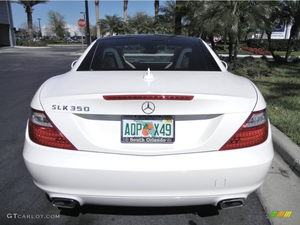 2012 SLK 350 Roadster - Diamond White Metallic / Sahara Beige photo #7