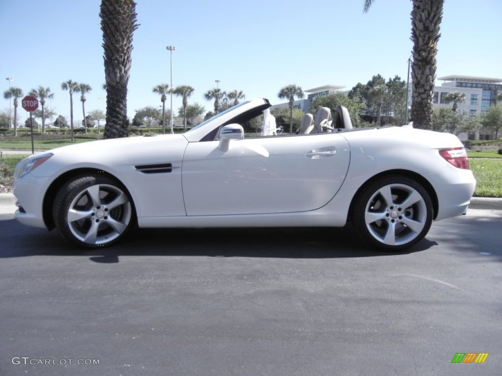 2012 SLK 350 Roadster - Diamond White Metallic / Sahara Beige photo #9
