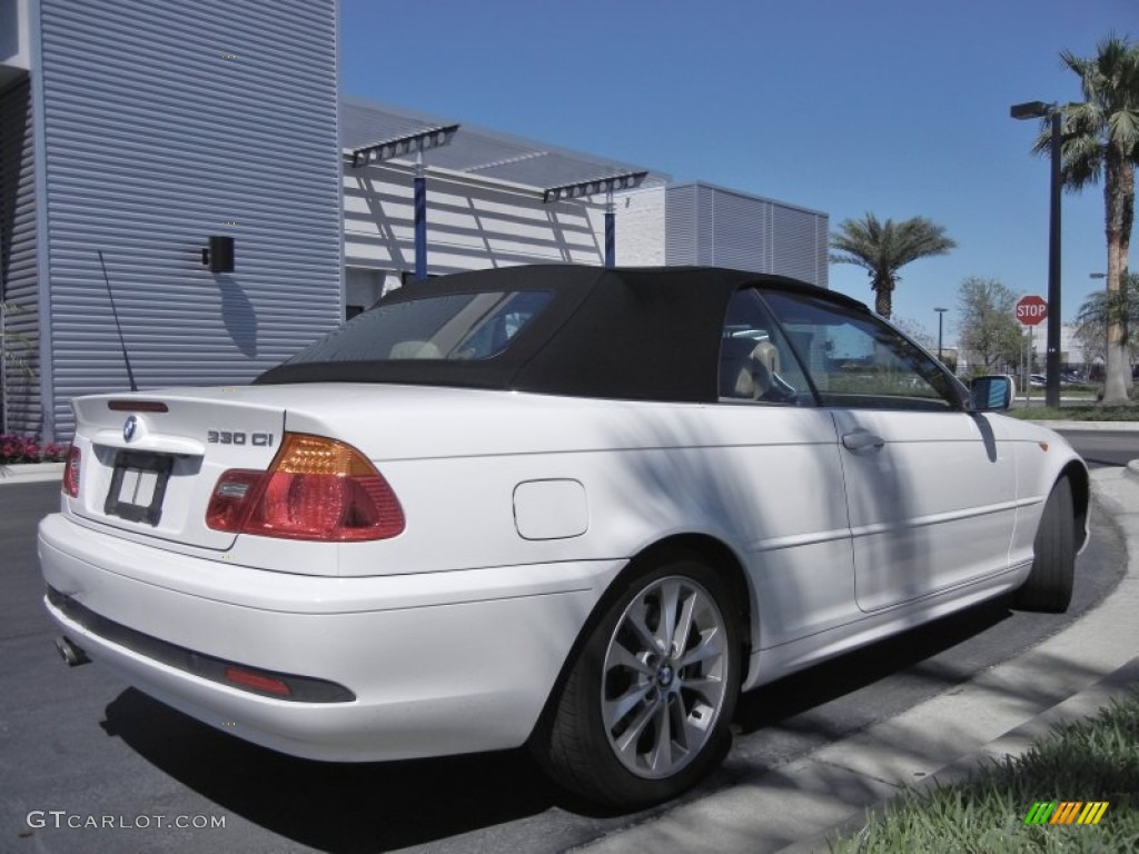 2004 3 Series 330i Convertible - Alpine White / Sand photo #6