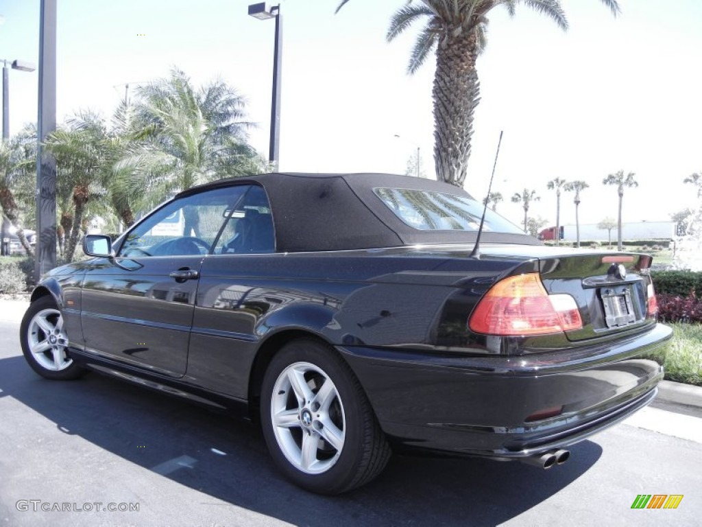 2003 3 Series 325i Convertible - Jet Black / Black photo #8