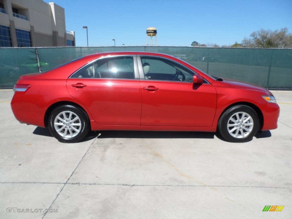2011 Camry XLE V6 - Barcelona Red Metallic / Bisque photo #2