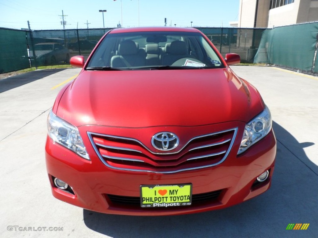 2011 Camry XLE V6 - Barcelona Red Metallic / Bisque photo #8