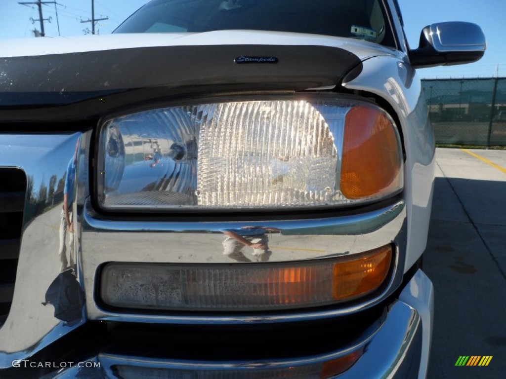 2005 Sierra 1500 SLE Crew Cab - Summit White / Dark Pewter photo #8