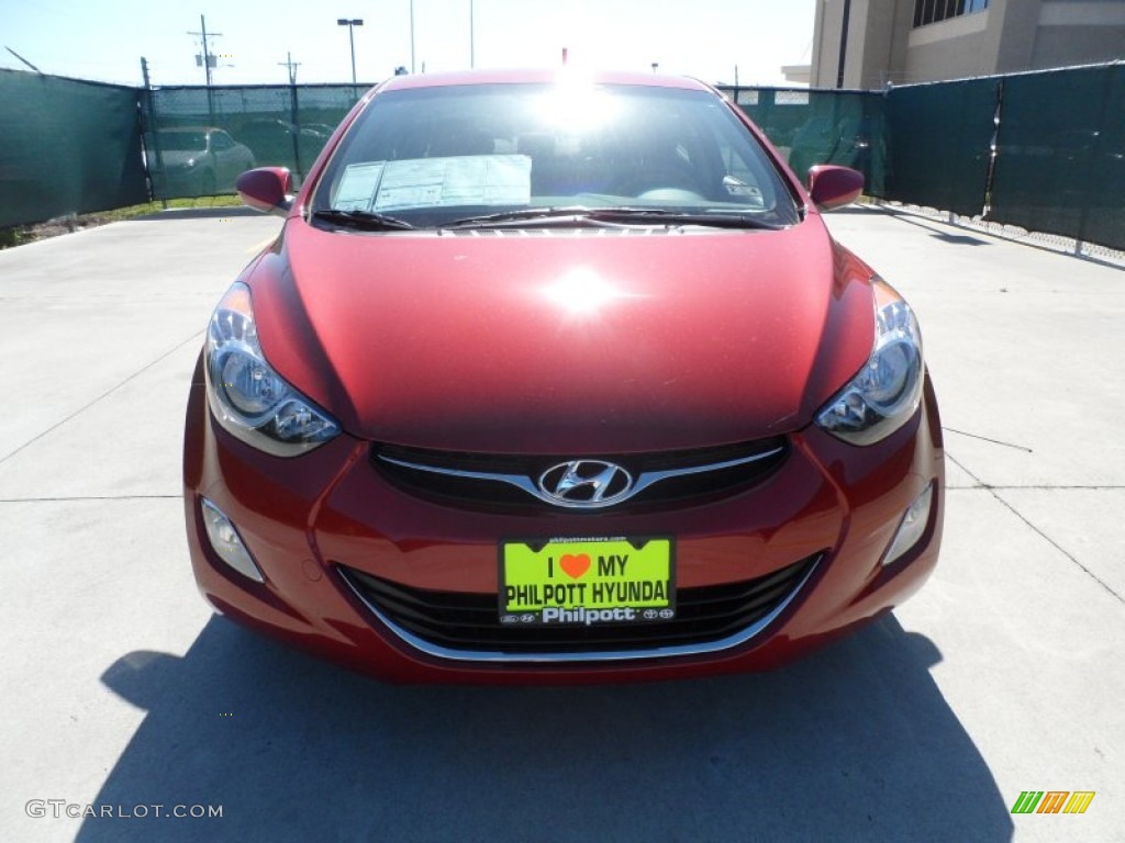 2012 Elantra GLS - Red Allure / Beige photo #8