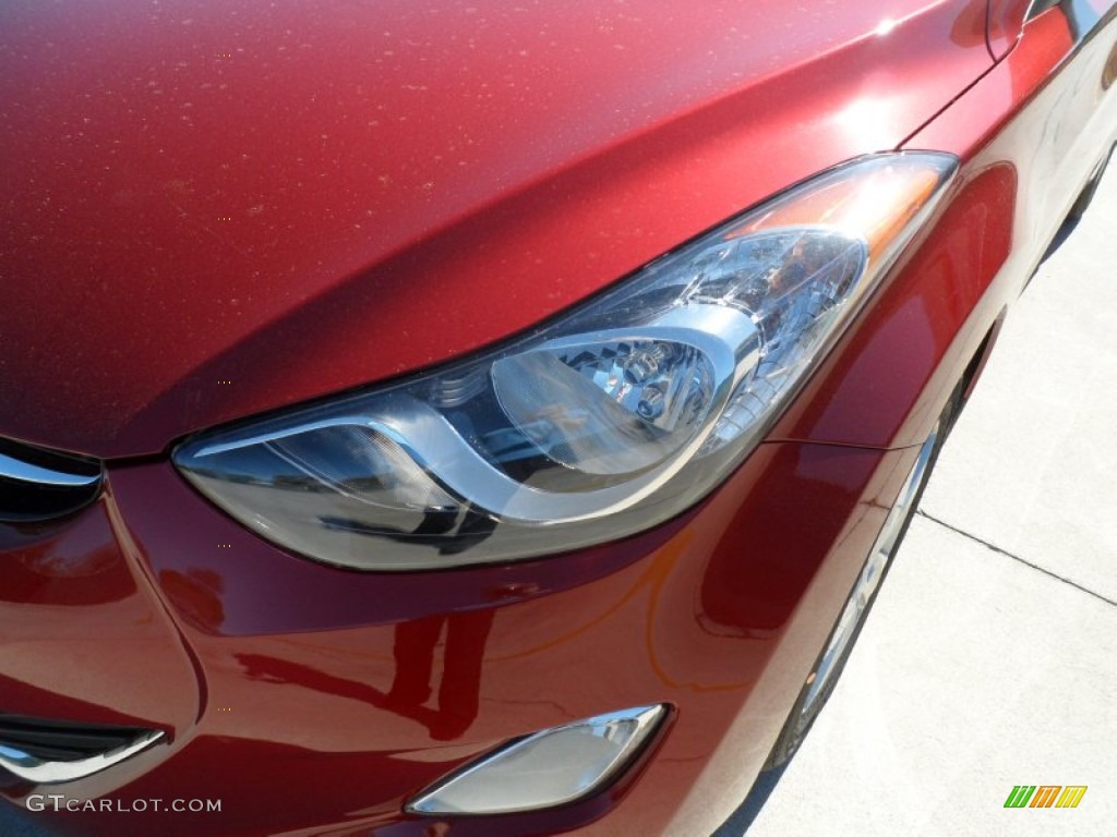 2012 Elantra GLS - Red Allure / Beige photo #9