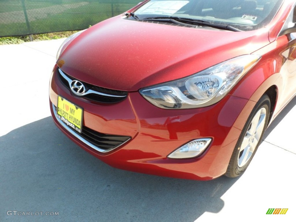 2012 Elantra GLS - Red Allure / Beige photo #10