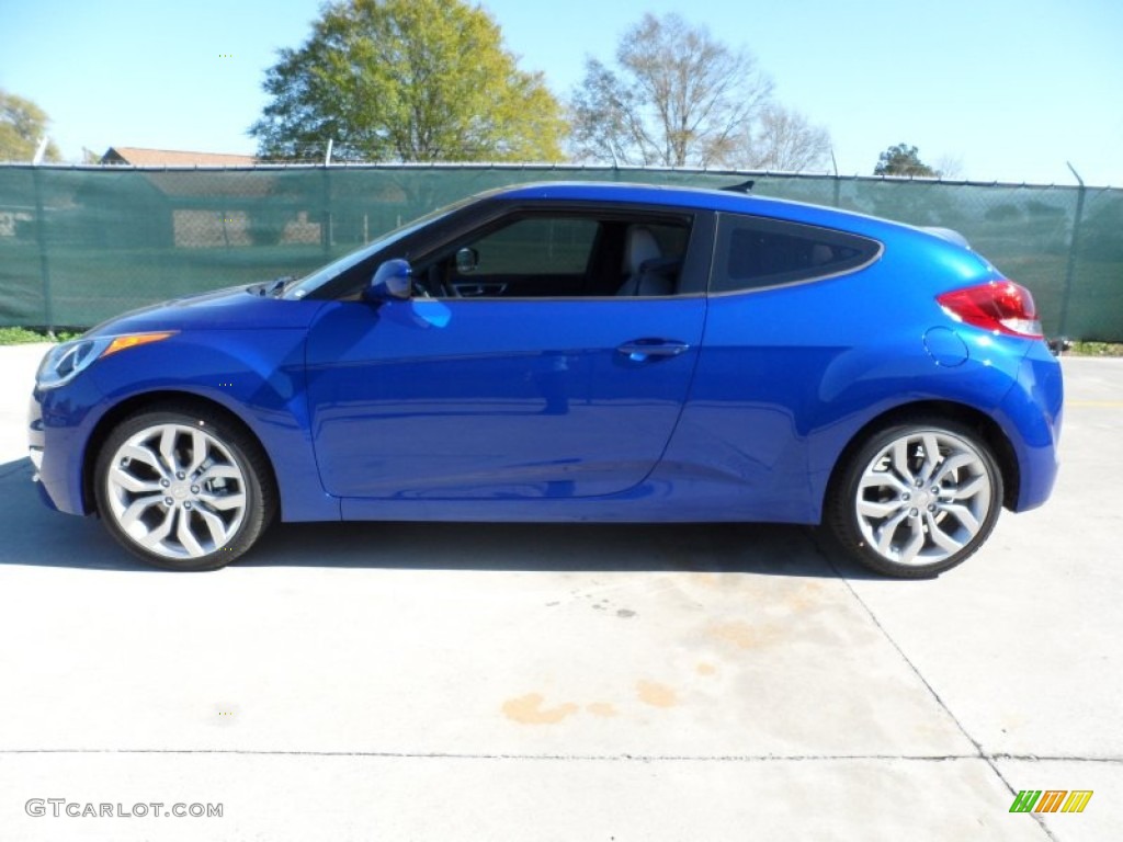 Marathon Blue 2012 Hyundai Veloster Standard Veloster Model Exterior Photo #61905158