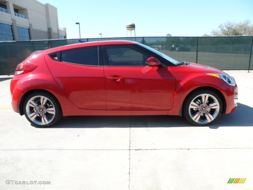 2012 Veloster  - Boston Red / Gray photo #2