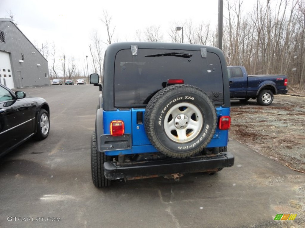 2003 Wrangler Sport 4x4 - Intense Blue Pearl / Dark Slate Gray photo #4