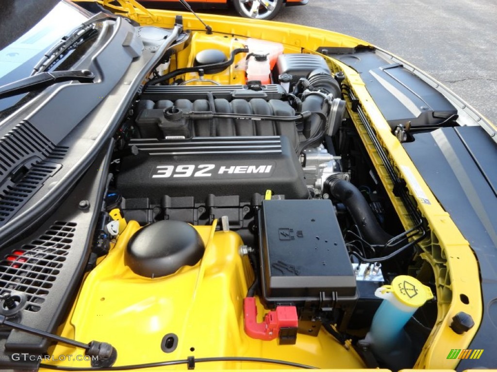 2012 Dodge Challenger SRT8 Yellow Jacket 6.4 Liter SRT HEMI OHV 16-Valve MDS V8 Engine Photo #61909162