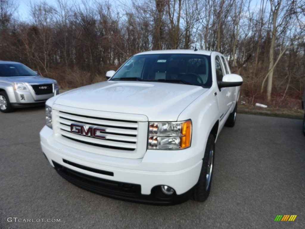 2012 Sierra 1500 SLT Extended Cab 4x4 - Summit White / Light Titanium/Ebony photo #1