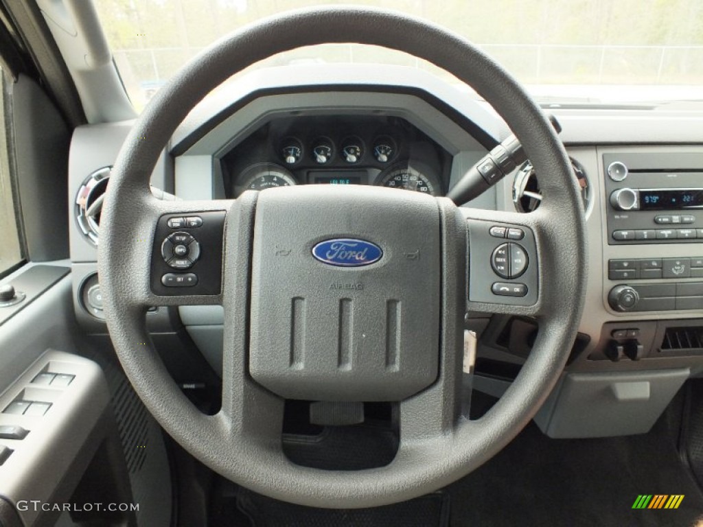 2012 Ford F250 Super Duty XLT Crew Cab Steel Steering Wheel Photo #61910164