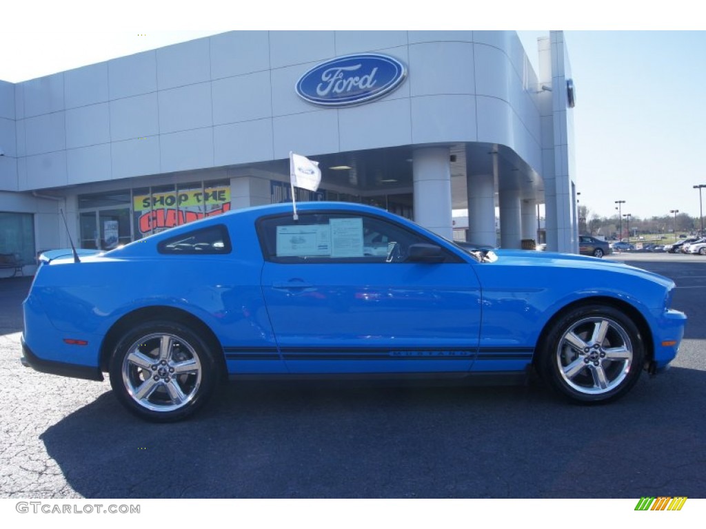 2010 Mustang V6 Coupe - Grabber Blue / Charcoal Black photo #1
