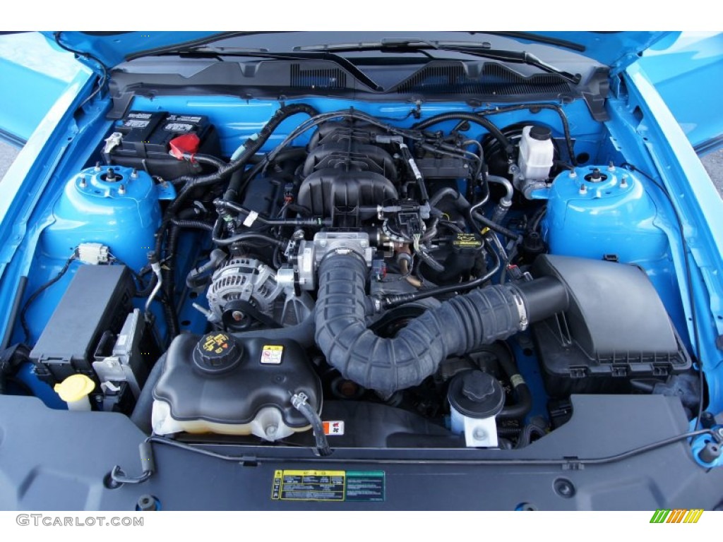 2010 Mustang V6 Coupe - Grabber Blue / Charcoal Black photo #15