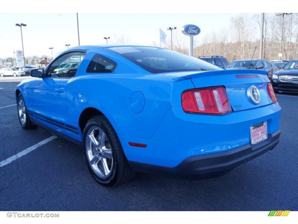 2010 Mustang V6 Coupe - Grabber Blue / Charcoal Black photo #34