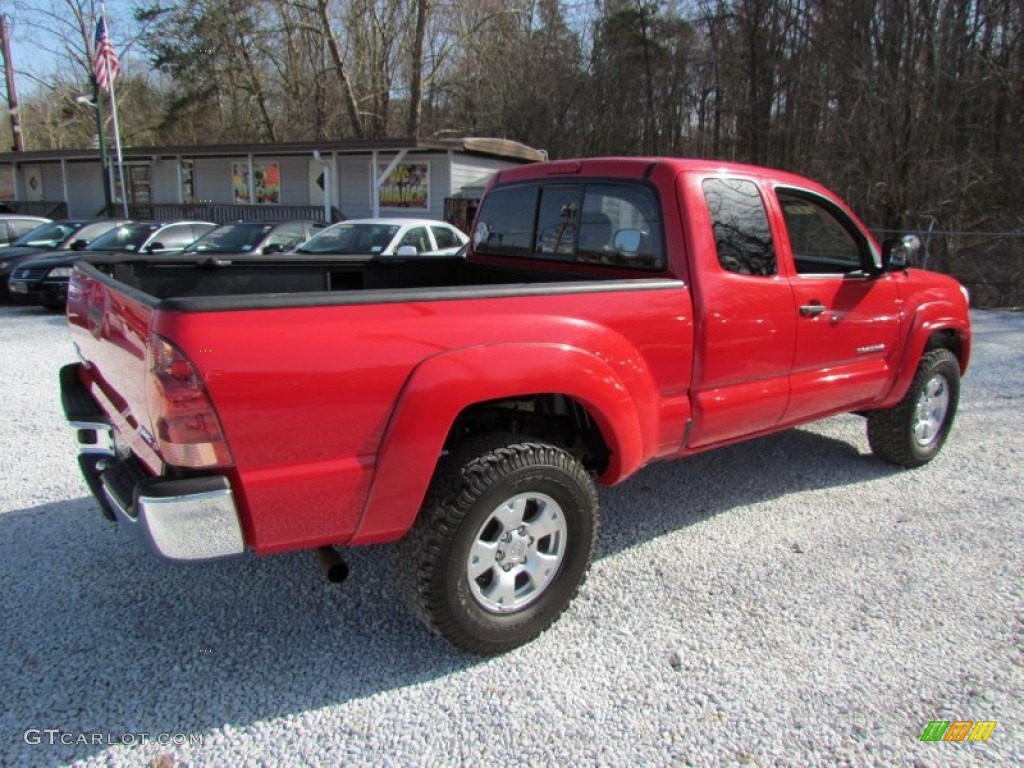2006 Tacoma Access Cab 4x4 - Radiant Red / Taupe photo #4
