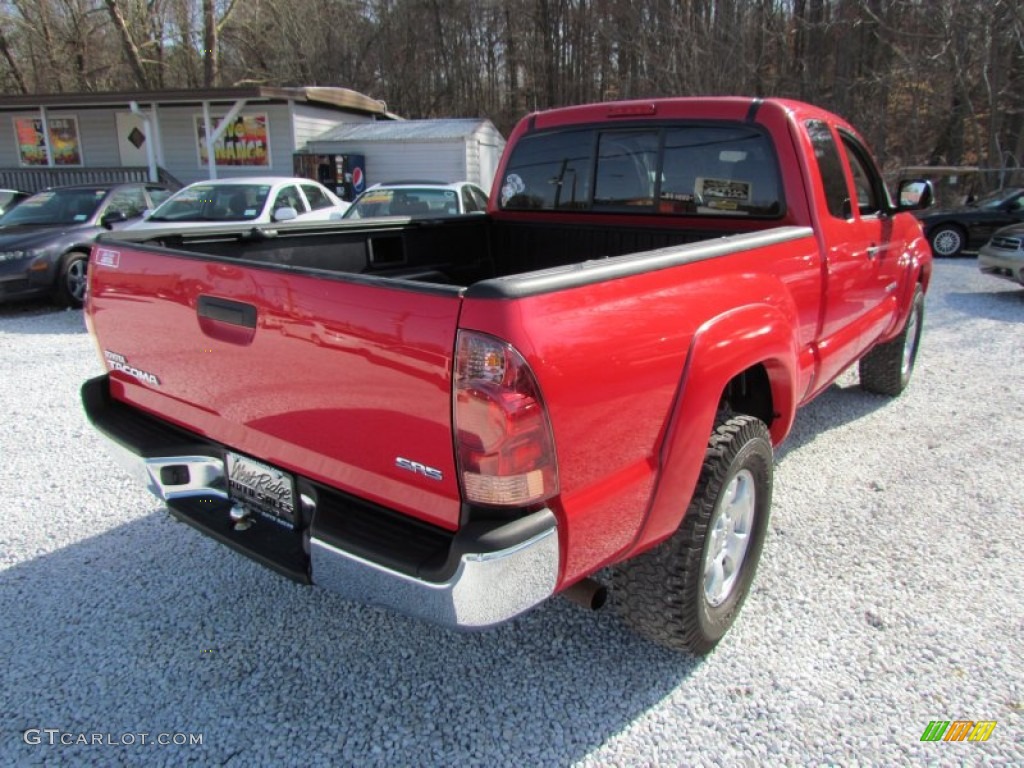 2006 Tacoma Access Cab 4x4 - Radiant Red / Taupe photo #5