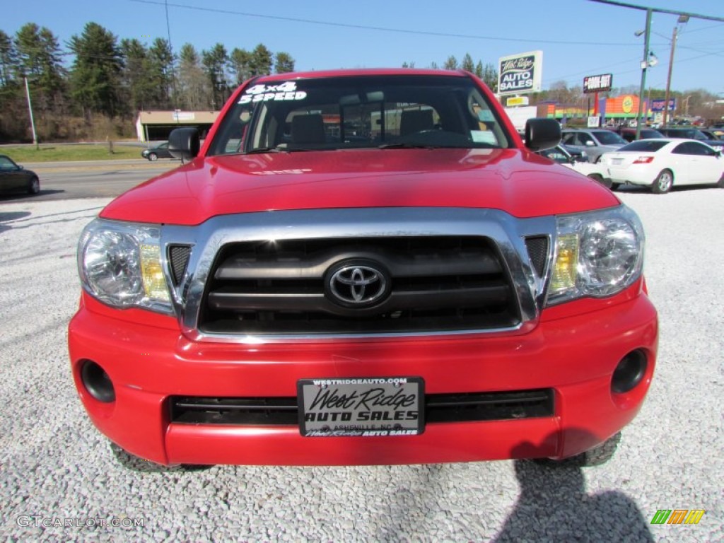 2006 Tacoma Access Cab 4x4 - Radiant Red / Taupe photo #13