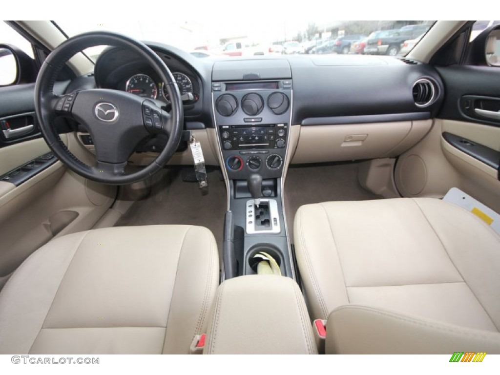 2006 Mazda MAZDA6 s Sport Sedan Beige Dashboard Photo #61913251
