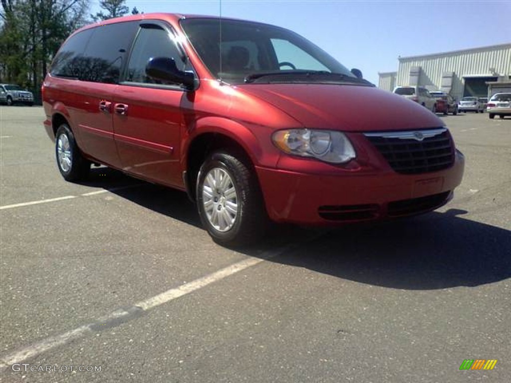 2007 Town & Country LX - Inferno Red Crystal Pearl / Medium Slate Gray photo #1