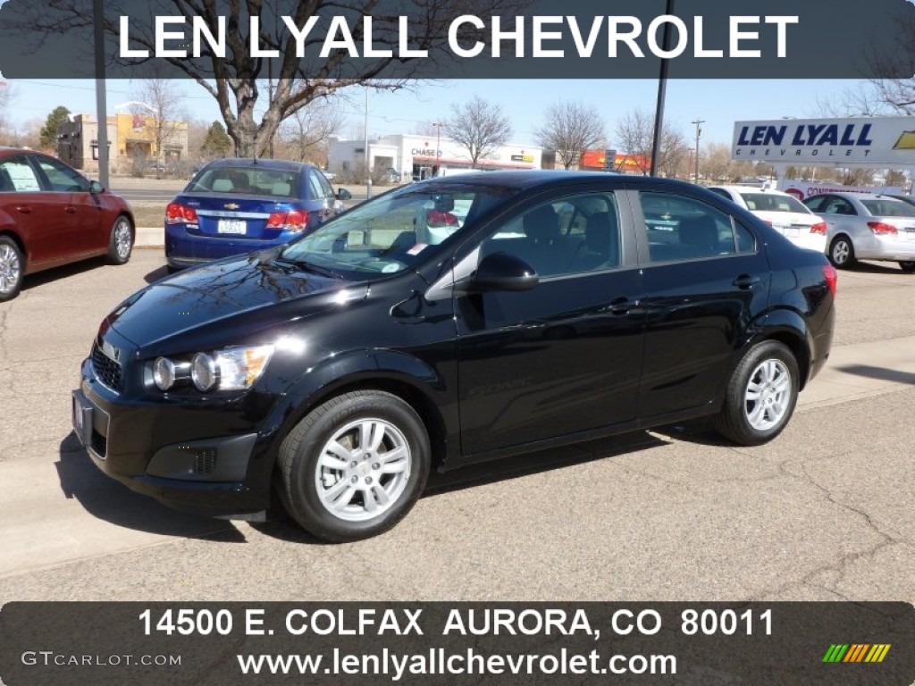 2012 Sonic LS Sedan - Black / Jet Black/Dark Titanium photo #1