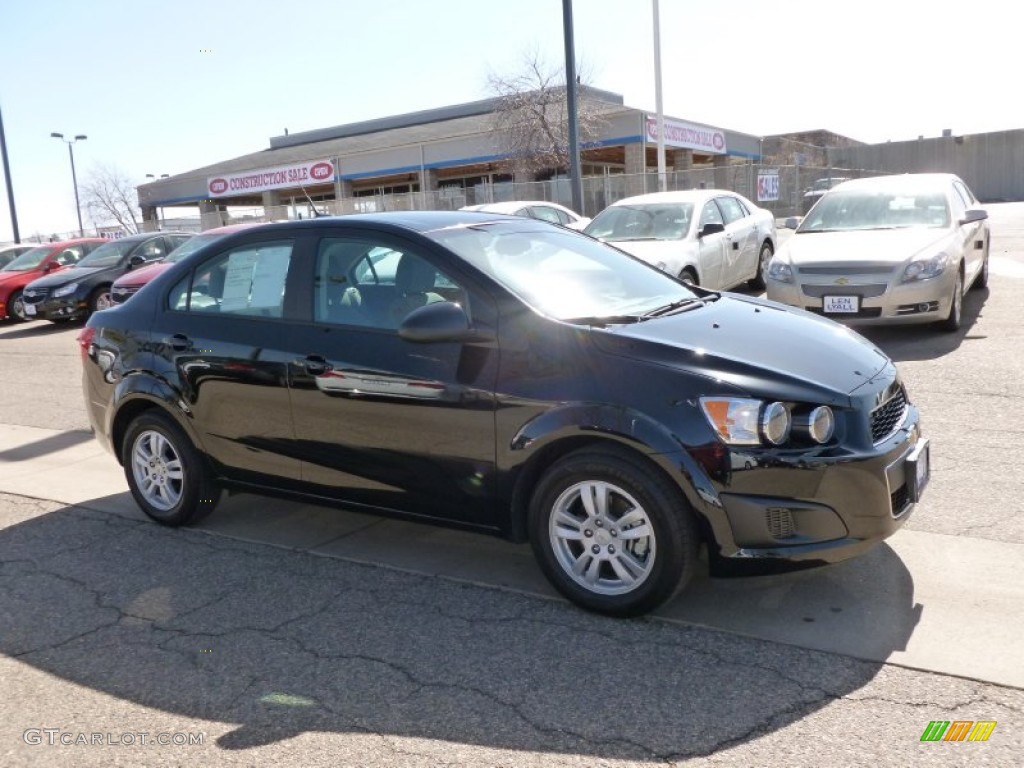 2012 Sonic LS Sedan - Black / Jet Black/Dark Titanium photo #2