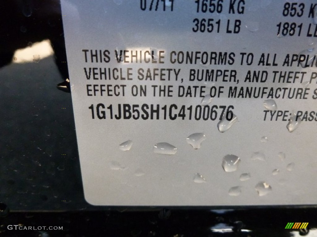 2012 Sonic LS Sedan - Black / Jet Black/Dark Titanium photo #23