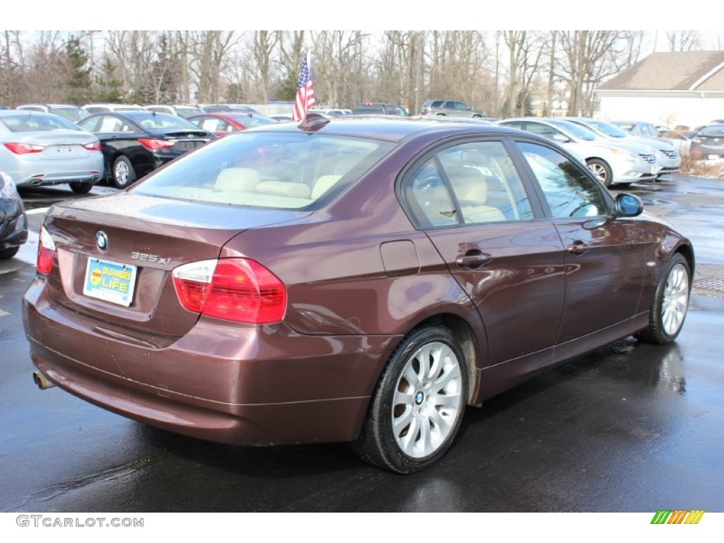 2006 3 Series 325xi Sedan - Barrique Red Metallic / Beige photo #2