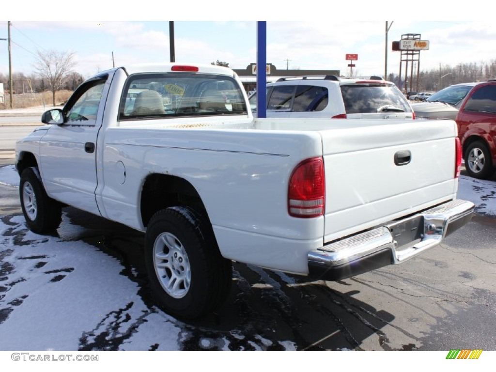 2003 Dakota Regular Cab 4x4 - Bright White / Dark Slate Gray photo #2