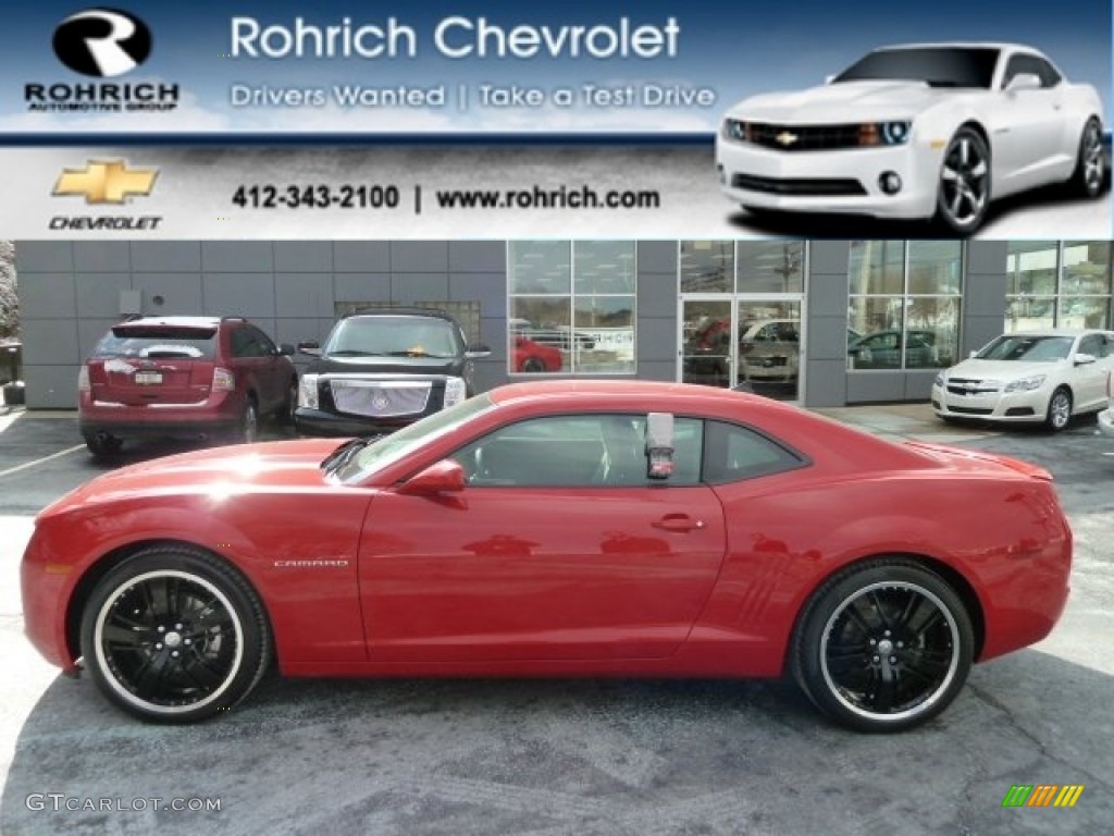 2012 Camaro LS Coupe - Victory Red / Gray photo #1
